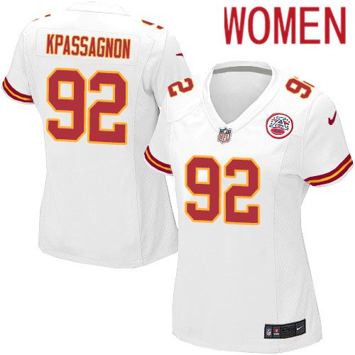 Women Kansas City Chiefs #92 Tanoh Kpassagnon Nike White Player Game NFL Jersey